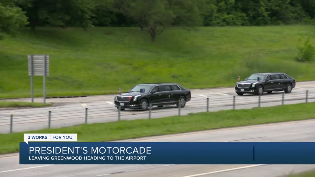 Pres. Biden's motorcade heading to Tulsa International Airport