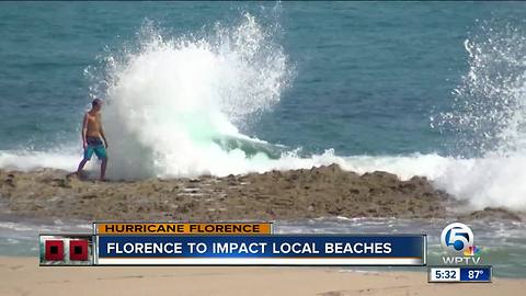 Rough surf expected from Hurricane Florence