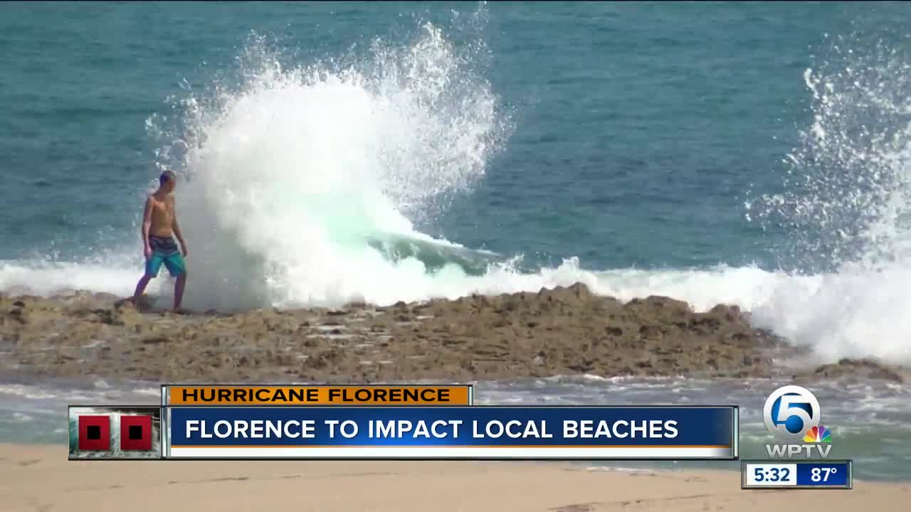 Rough surf expected from Hurricane Florence