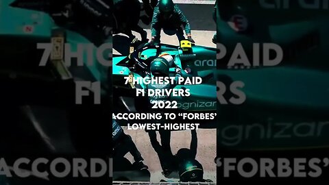 Highest paid F1 drivers! #f1 #lewishamilton #shorts