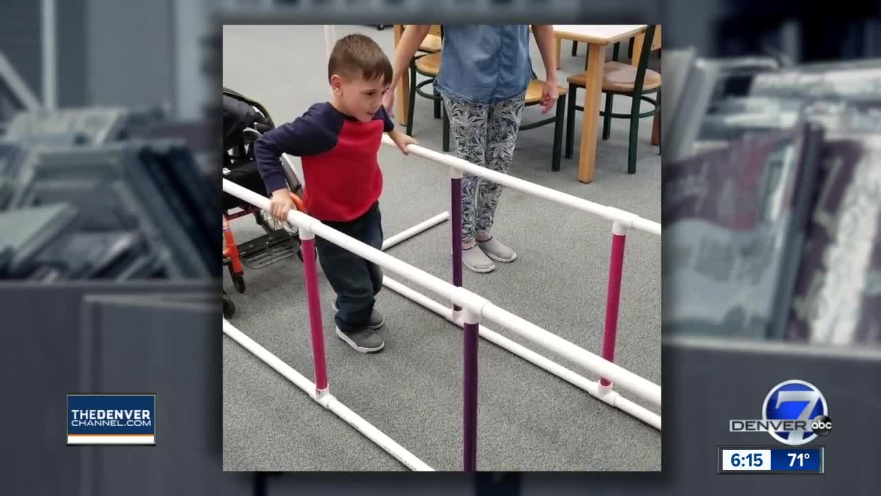 An Arvada boy learns to walk – with some help from his school resource officer