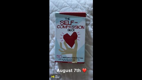 August 7th oracle card: selfcompassion