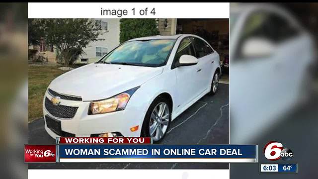 Woman scammed in online car deal