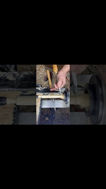 Woodturning a small handle