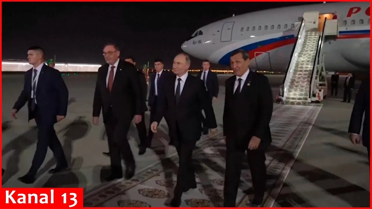 Putin lands in Ashgabat ahead of commemoration for Turkmen poet, meeting with Iran's president