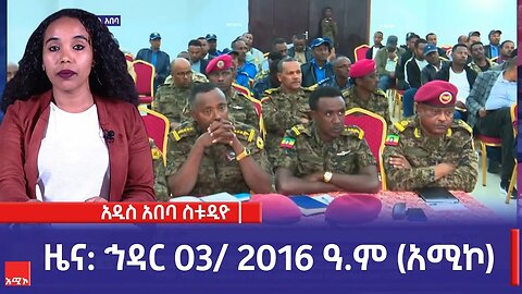 አዲስ አበባ ስቱዲዮ ዜና: ኅዳር 03/ 2016 ዓ.ም (አሚኮ)