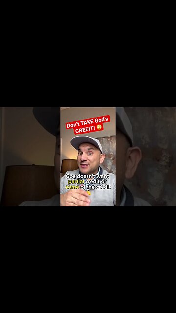 Don’t ROB God of ALL the CREDIT! #christianmotivation #christianmessages #christian