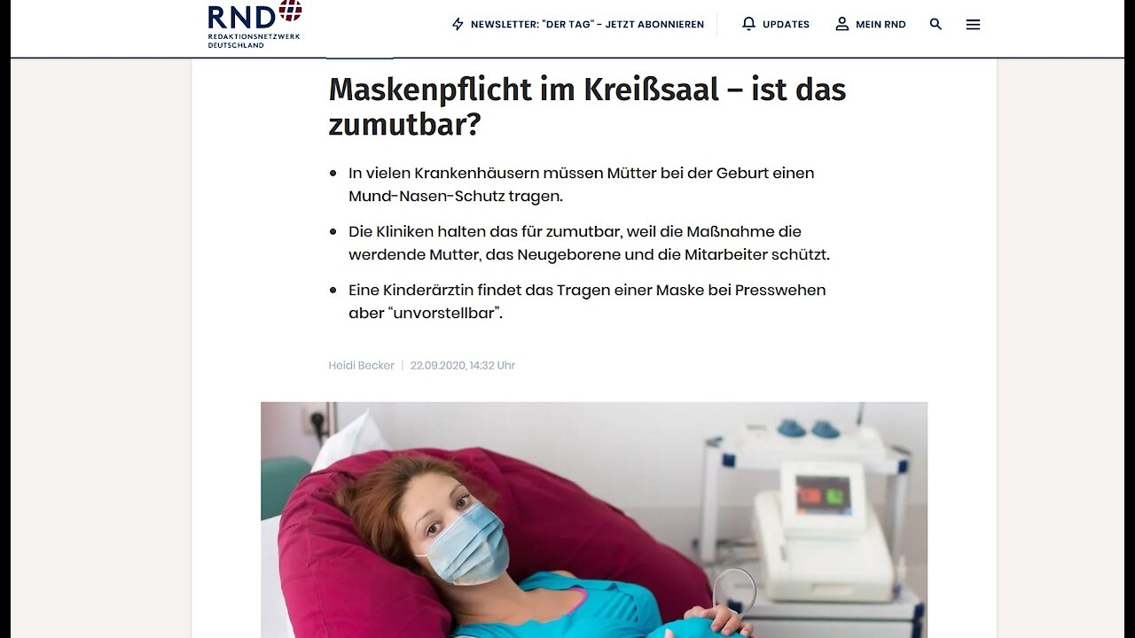 Gebären mit Maske - Geburt in der neuen Normalität