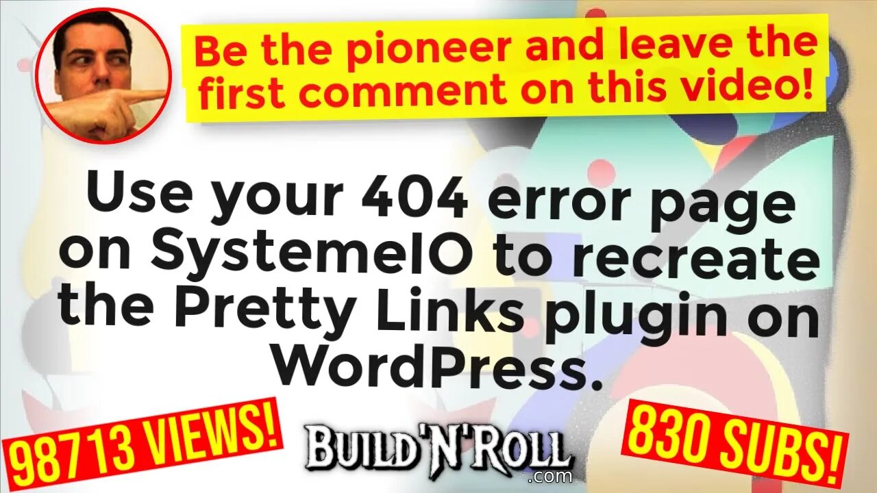 Use your 404 error page on SystemeIO to recreate the Pretty Links plugin on WordPress.