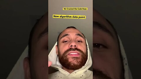 NEW ALGORITHM DATA POINT - WE CRACKED THE CODE BOYS #marketing #socialmediamarketing