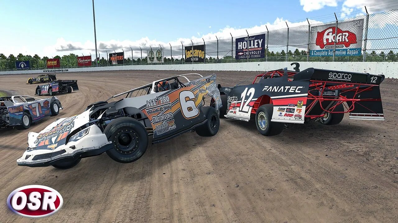 iRacing DIRTcar Ltd. Late Model Ghost Racing - USA Int. Speedway - iRacing Dirt #dirtracing