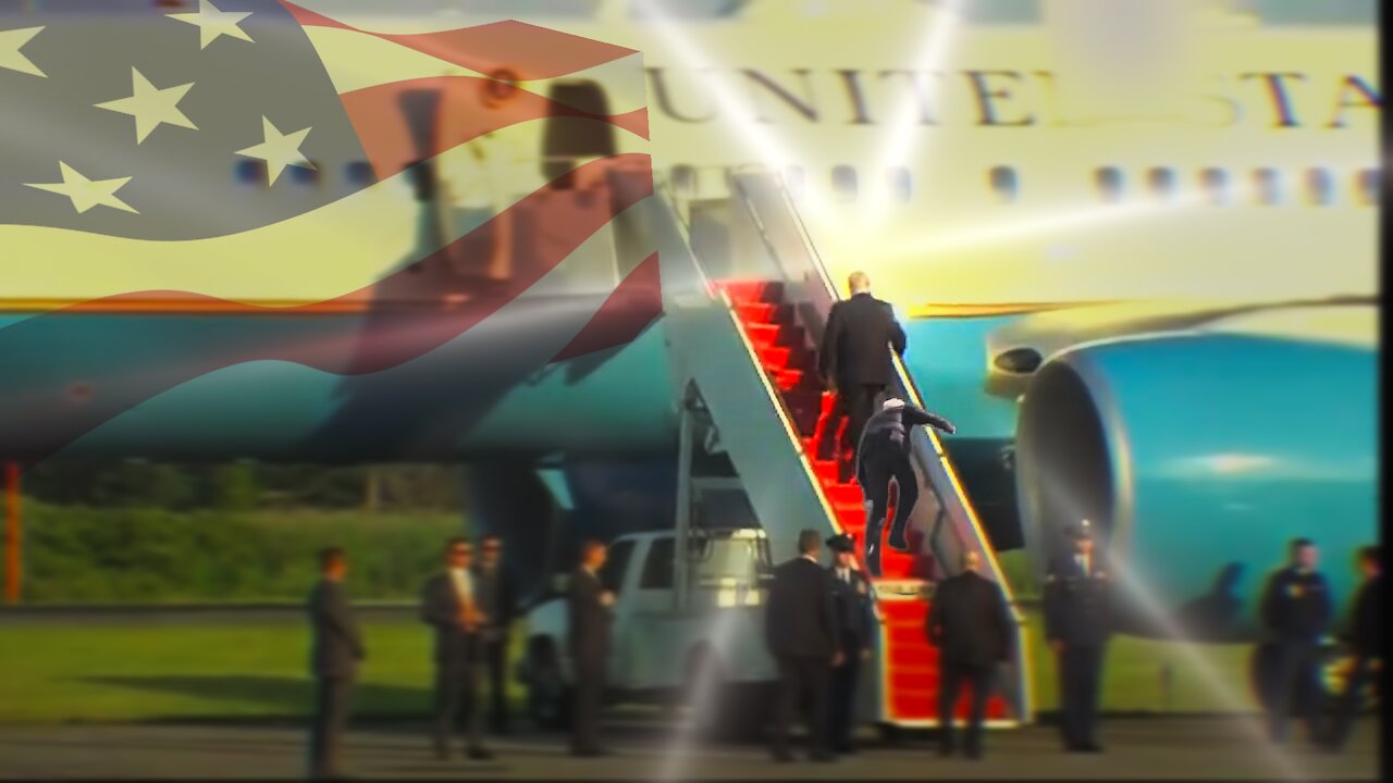 President Trump and Joe Biden Boarding Air Force One Together - YMCA Dance 😂🐱‍🚀❤