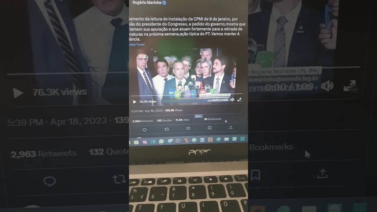 o adiantamento da leitura da instalação da CPMI do dia 8 de janeiro é confissão de culpa no cartório