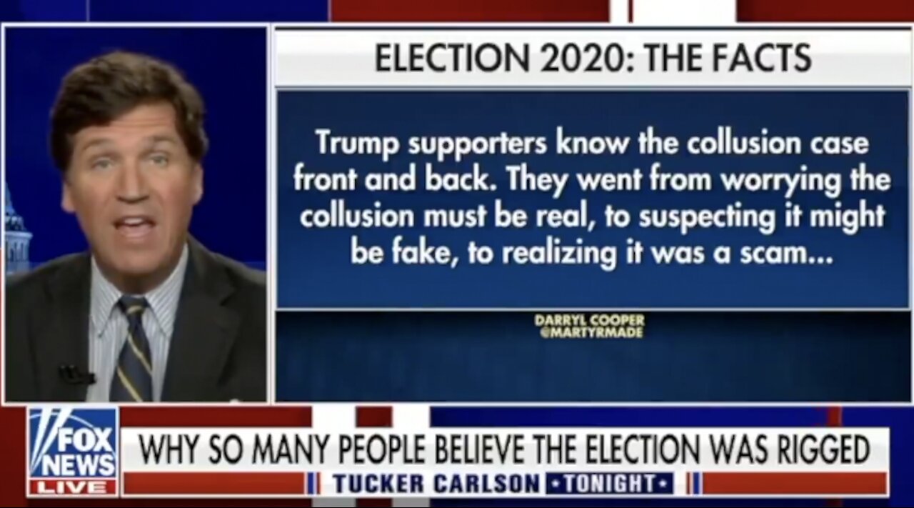 Why do Trump voters believe the election was rigged? Tucker Carlson