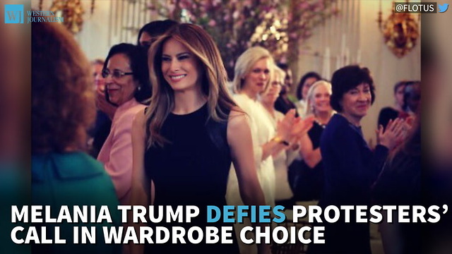 Melania Trump Defies Protesters’ Call In Wardrobe Choice