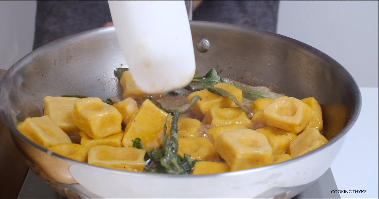 Halloween Pumpkin Gnocchi with Brown Butter and Sage