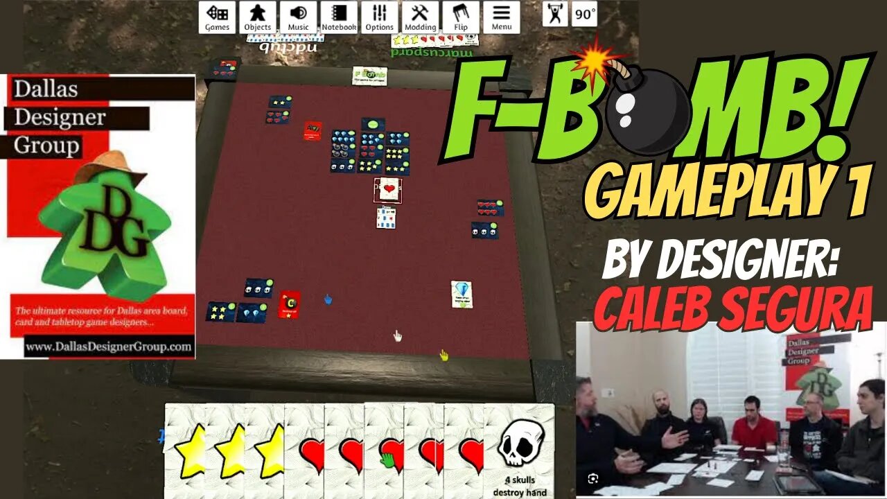 F-Bomb! The Game for All Ages Gameplay 1 | by Designer Caleb Segura | Dallas Designer Group DDG