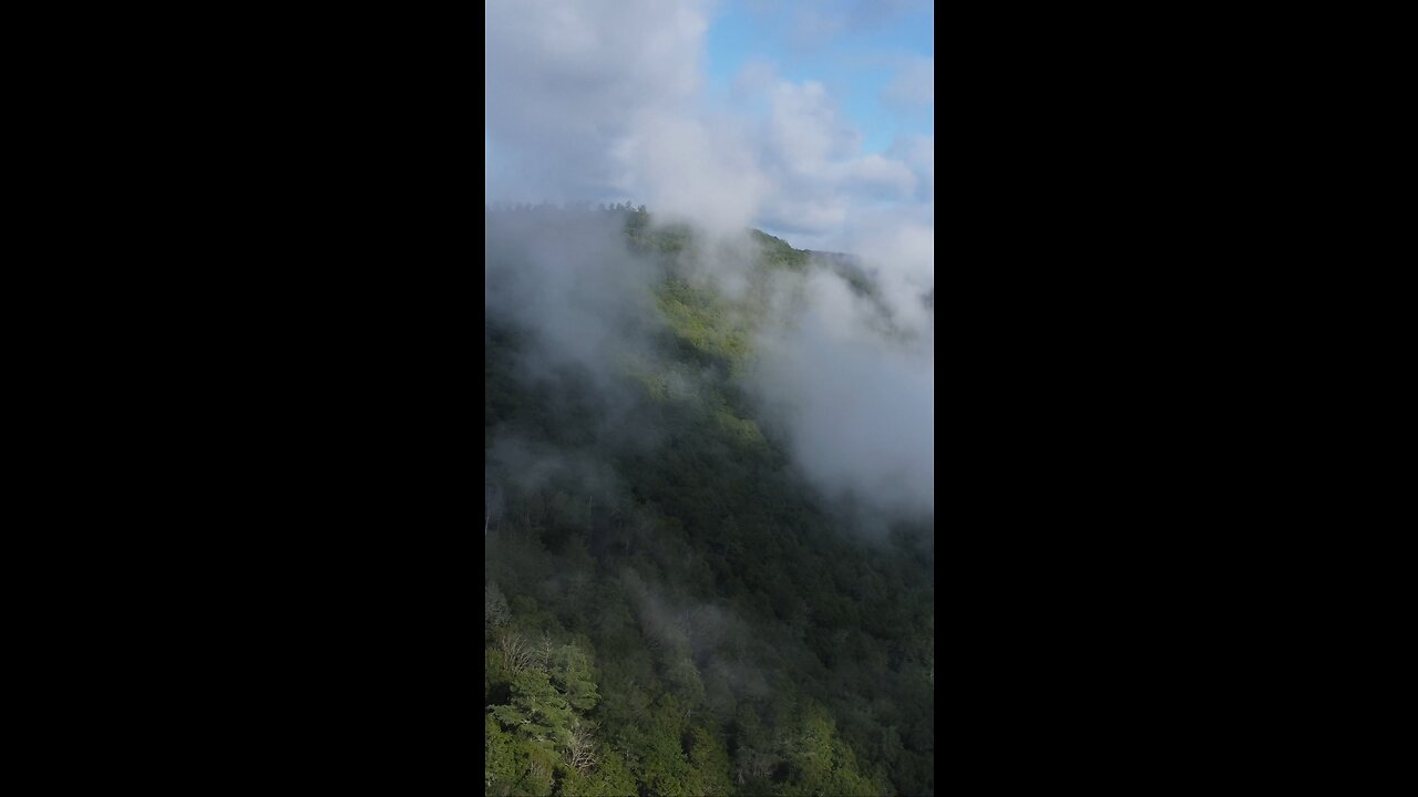 Drone flight on the ridge