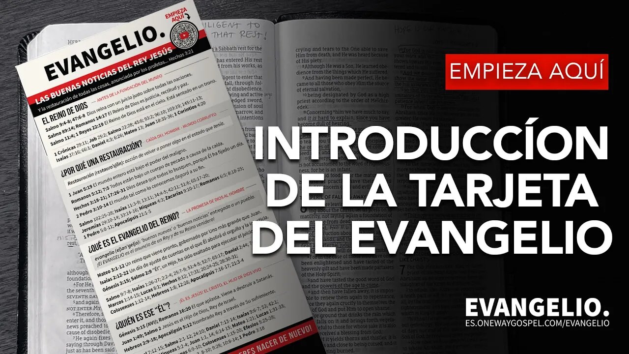 TARJETA DEL EVANGELIO - Introduccíon // OneWayGospel