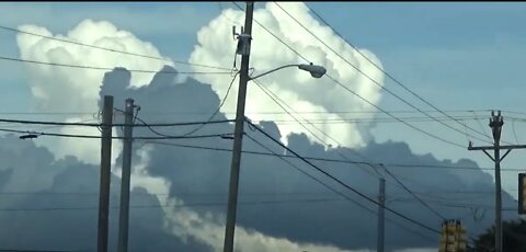 Anderson, SC Cloud Share: Jet Black, Bright White Clouds On A Sunny Day