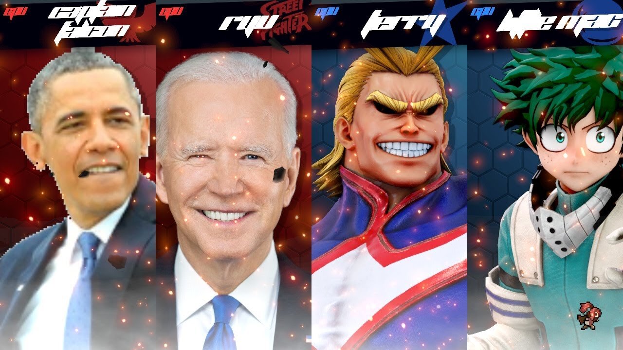 Smash Bros Mods - Team Obama Vs Team All might