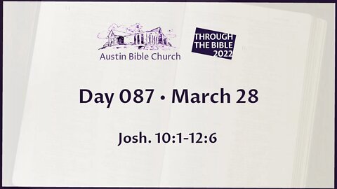 Through the Bible 2022 (Day 087)