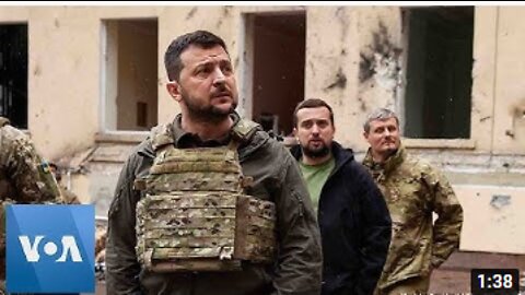 President Zelenskyy Surveys Damage in Ukraine's Kharkiv