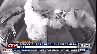 National: Frightening video shows inside of school bus during crash in Ohio