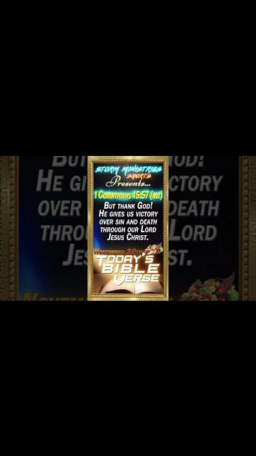 11.20.2022 | STORM MINISTRIES | Daily Bible Verse | 1 CORINTHIANS 15:57 (NLT) | #shorts