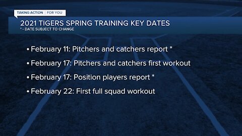 Tigers announce key dates for 2021 Spring Training