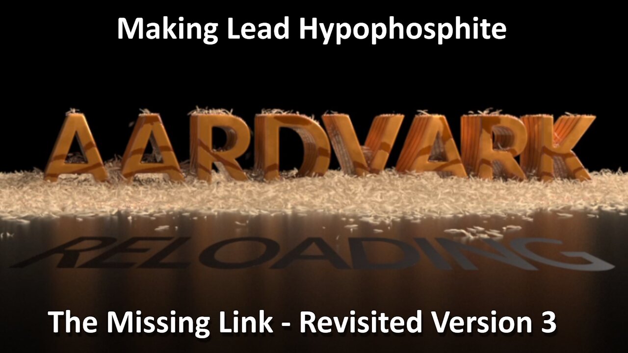 How to make lead hypophosphite revisited Version 3.1