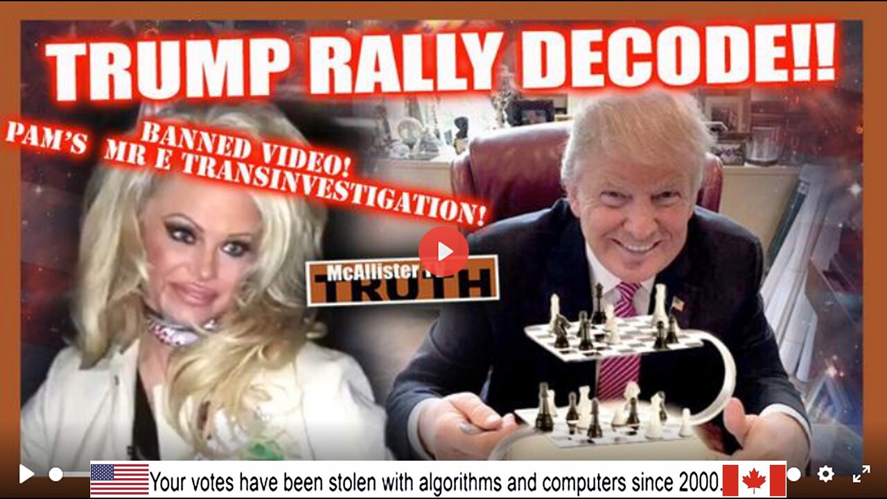 POTUS RALLY DECODE! ELLEN DEGENERES PILLOWS! MR E...PAM ANDERSON BANNED VIDEO!