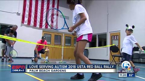 Love Serving Autism Tennis Red Ball Rally