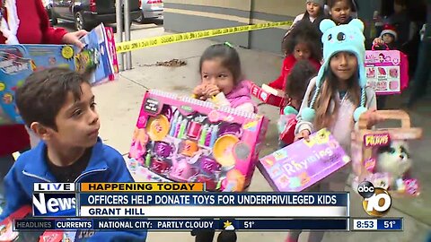 San Diego officers donate toys for underprivileged kids