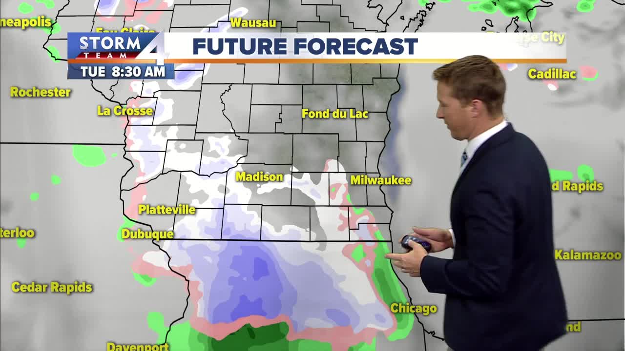 Slight chance of light rain, snow Tuesday