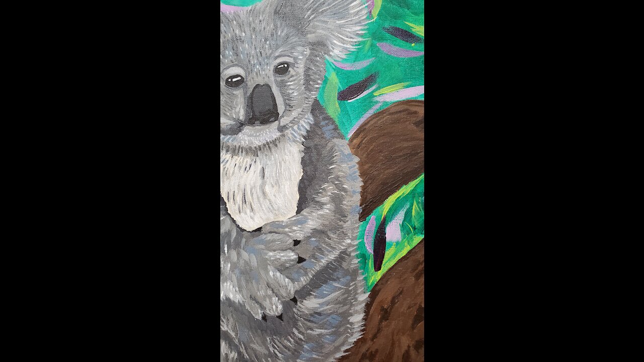 "Sweet Baby" Koala Acrylic Painting