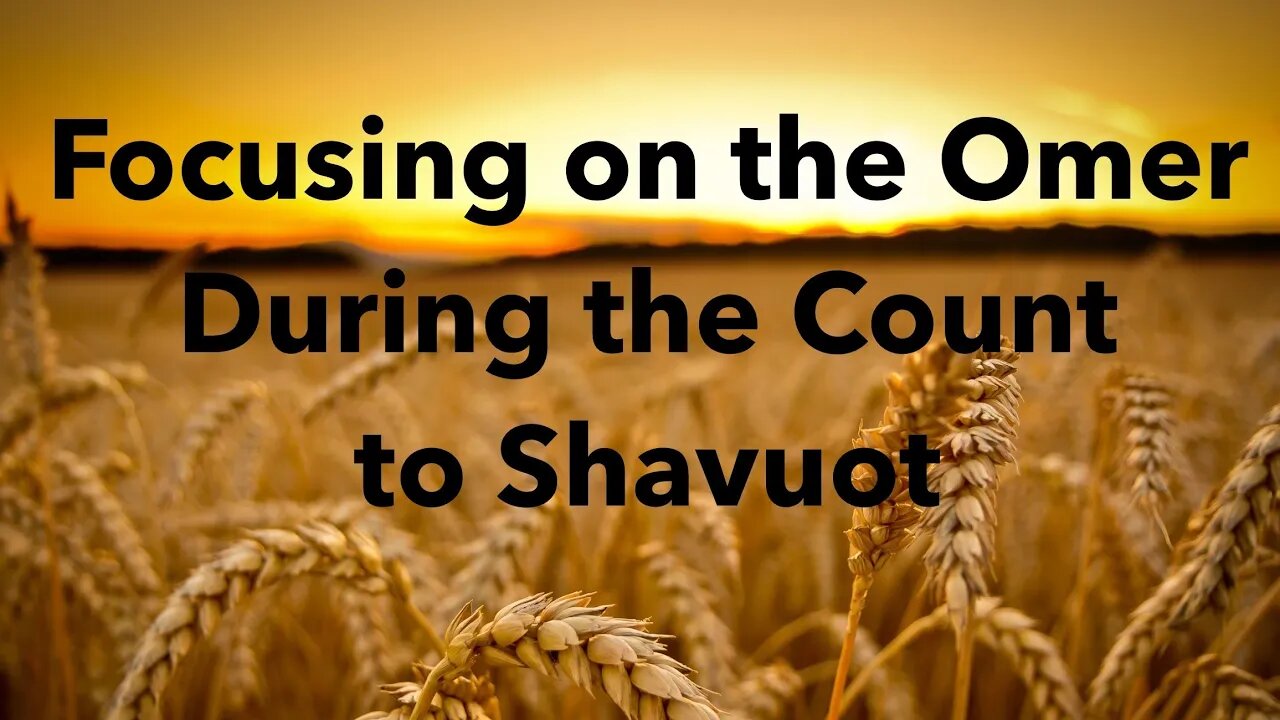 Focusing on the Omer During the Count to Shavuot