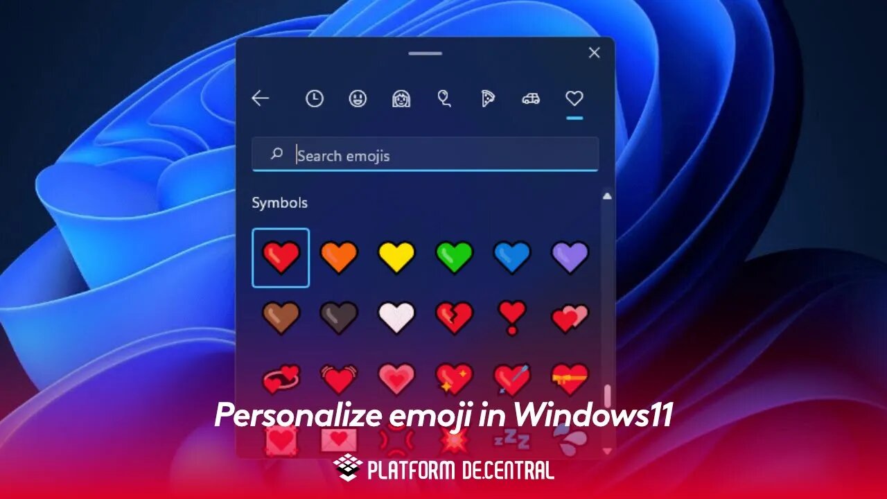 Personalize emoji in Windows11