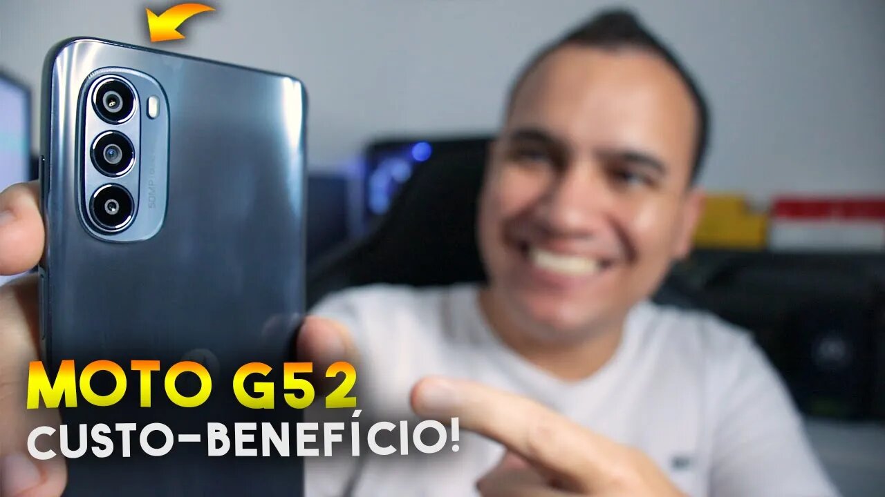 Moto G52, o MELHOR CUSTO BENEFÍCIO da MOTOROLA com TELA P-OLED DE 90Hz! Unboxing e detalhes