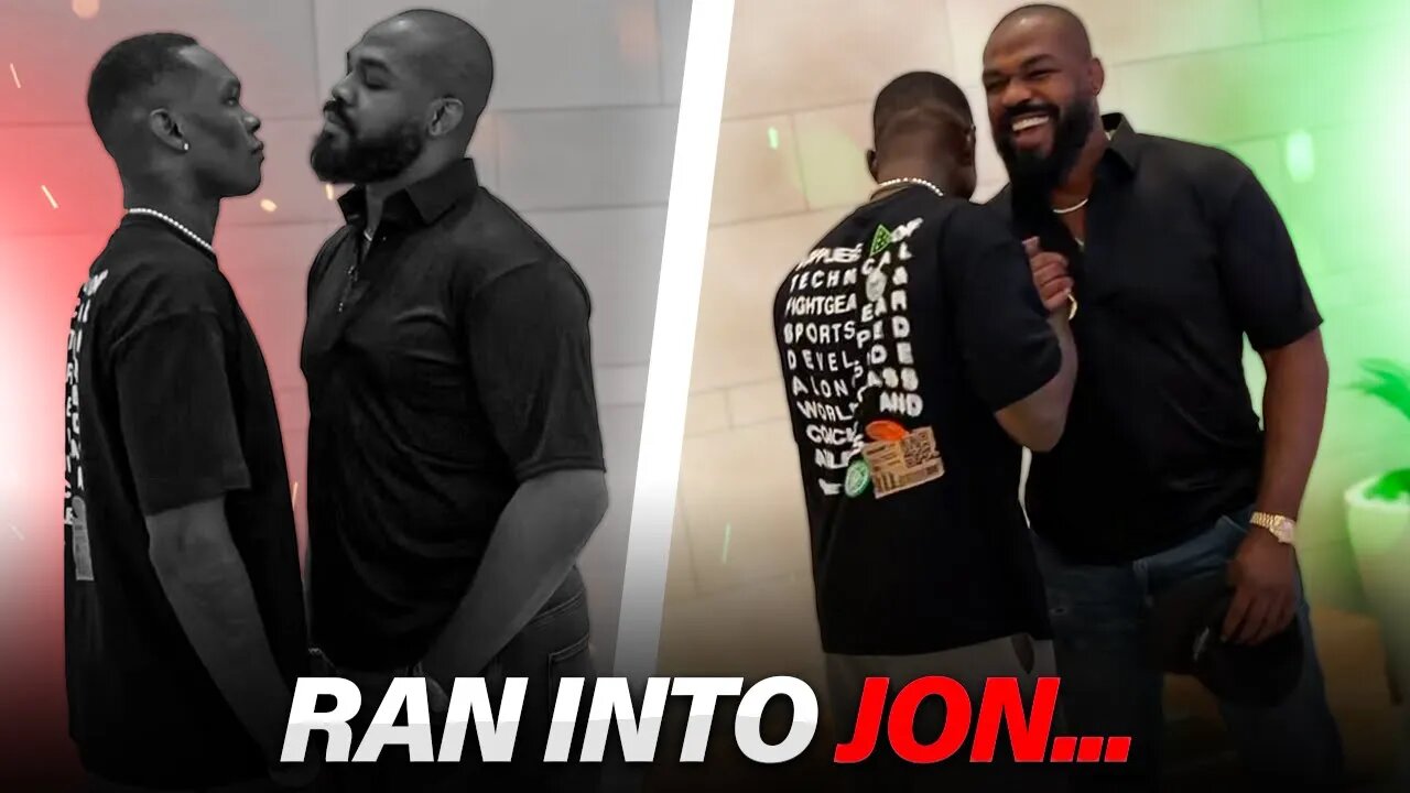 Israel Adesanya and Jon Jones FACE OFF & SPAR on Las Vegas Casino Floor