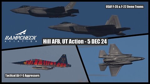 Flying Action at Hill AFB, Utah USA - 5 DEC 24 - F-35 & F-22 Demo Teams!