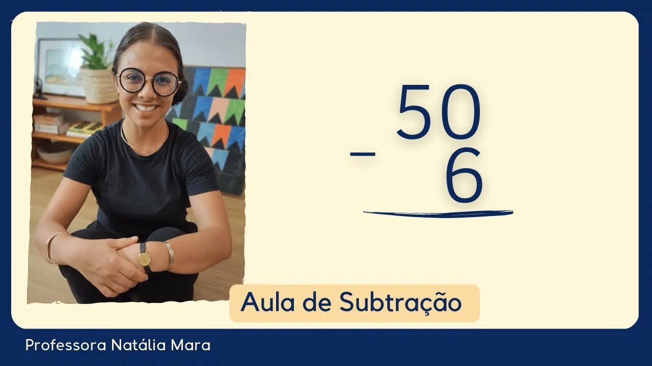 50-6 | 50 menos 6 | Aula de Matemática tipo Kumon de matemática