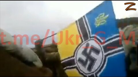 Ukrainian Nazis teasing the Russian forces glorifying "The 4th Reich"