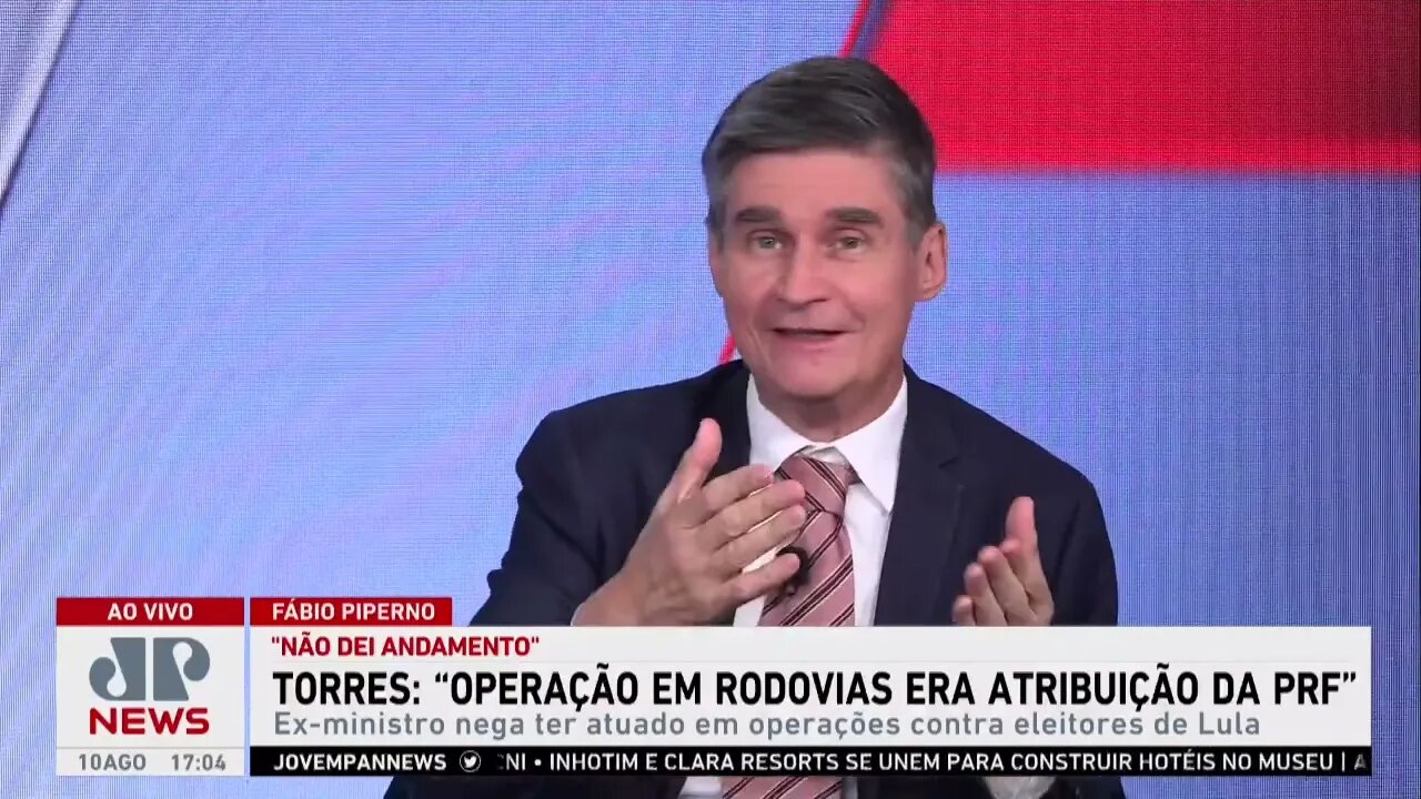 Piperno sobre PRF no 2º turno de 2022: “Silvinei e Torres forneceram informações contraditórias”