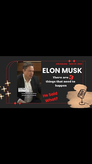Elon Musk first interview from Jerusalem