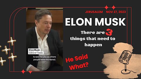 Elon Musk first interview from Jerusalem