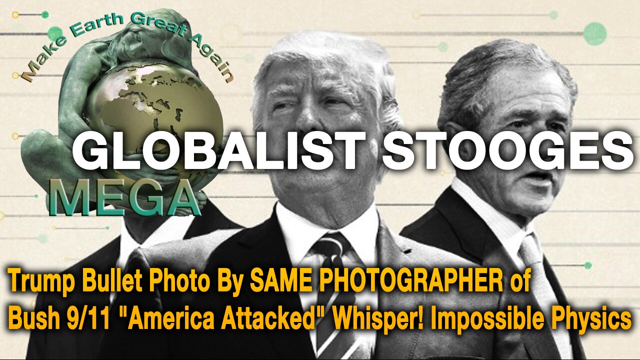 Trump Bullet Photo By SAME PHOTOGRAPHER of Bush 9/11 "America Attacked" Whisper! Impossible Physics