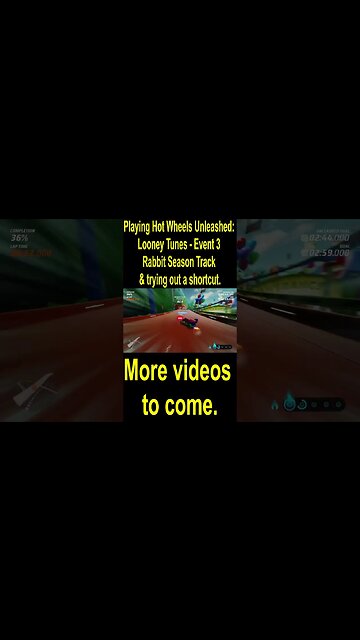 Playing Hot Wheels Unleashed Looney Tunes Event 3 Rabbit Season Track & trying out a shortcut