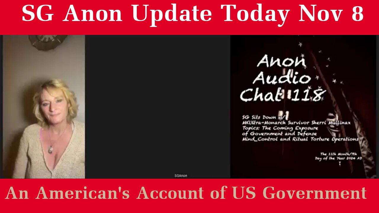 SG Anon Update Today Nov 8: "An American's Account of US Government