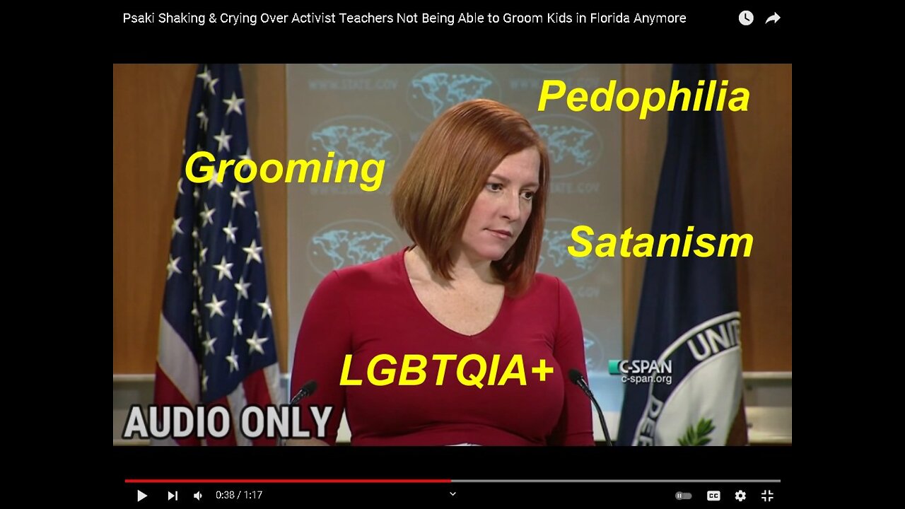 Psaki 'Shaking & Crying' Over Activist Teachers Not Being Able to 'Groom' Kids in Florida Anymore!